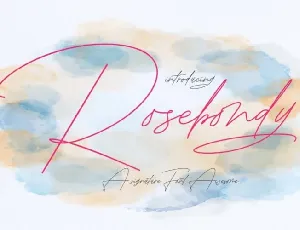 Rosebondy Handwritten font