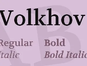 Volkhov Serif Family font