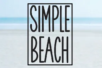 Simple Beach Display font