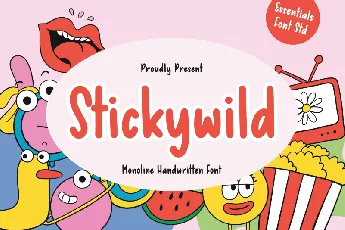 Stickywild Handwritten font