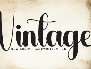 Vintage Handwritten Typeface font