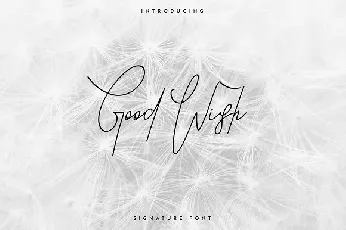 Good Wish Signature font