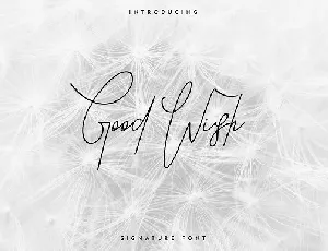 Good Wish Signature font