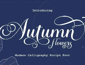 Autumn Flowers font