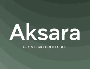 Aksara Family font