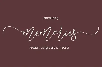 Memories Script Free font