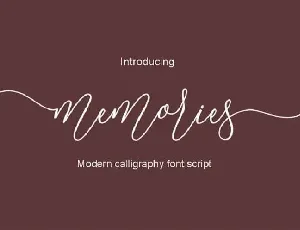 Memories Script Free font