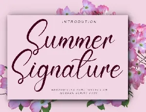 Summer Signature font