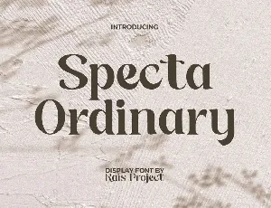 Specta Ordinary font