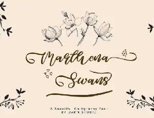 Marthena Swans font