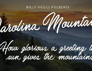 Carolina Mountains font