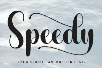 Speedy Script font