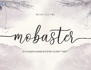 Mobaster Modern Handwritten Script font