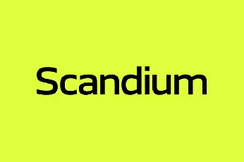 Scandium Family font