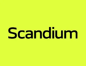 Scandium Family font