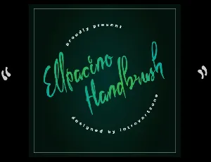 Ellpacino Handbrush font