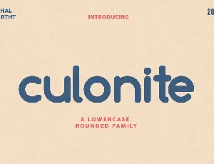 Culonite Family font