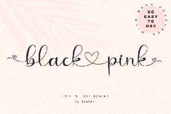 blacklovepink - personal use font