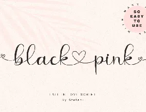 blacklovepink - personal use font