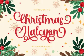 Christmas Halcyon Personal Use font