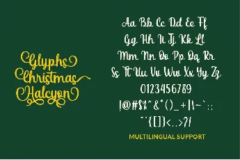 Christmas Halcyon Personal Use font