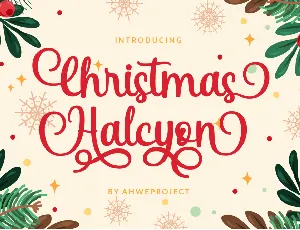 Christmas Halcyon Personal Use font