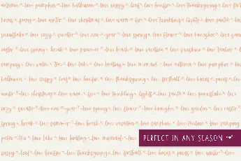 Autumn Love Demo Beck McCormick font