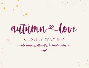 Autumn Love Demo Beck McCormick font