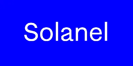 Solanel font