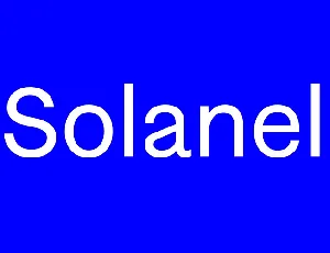 Solanel font