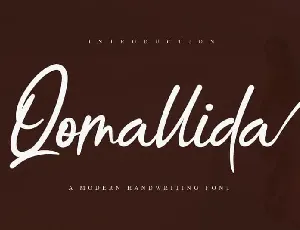 Qomallida Handwritten font