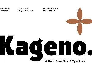 Kageno Family font