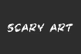 Scary Art Display font