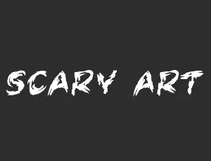 Scary Art Display font