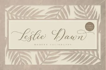 Leslie Dawn Calligraphy font