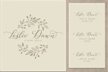 Leslie Dawn Calligraphy font