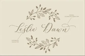 Leslie Dawn Calligraphy font