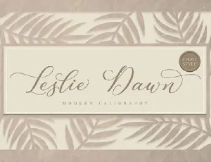 Leslie Dawn Calligraphy font