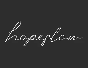 Hopeflow Demo font