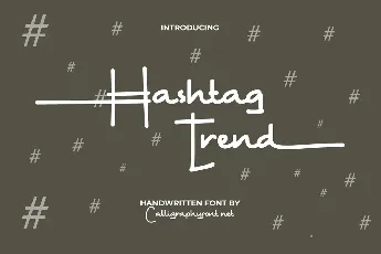 Hashtag Trend font