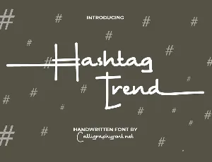 Hashtag Trend font