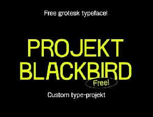 Projekt Blackbird font