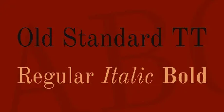 Old Standard TT font