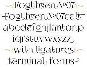 FogliÂ­hten No07 font