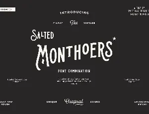 Salted Monthoers Typeface font