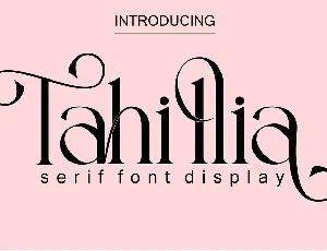 Tahillia font