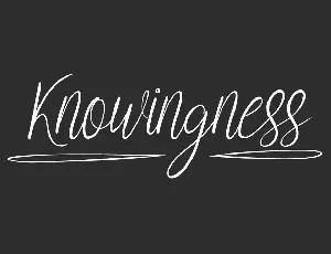 Knowingness Demo font