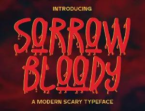 Sorrow Bloody Script font