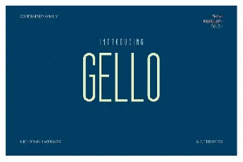 Gello Display font