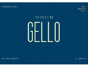 Gello Display font